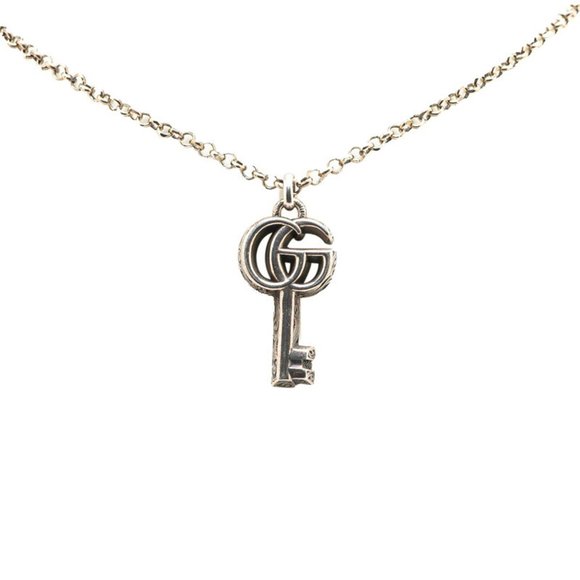 Gucci Double G Key Necklace SV925 Silver Men's GUCCI - Picture 1 of 5
